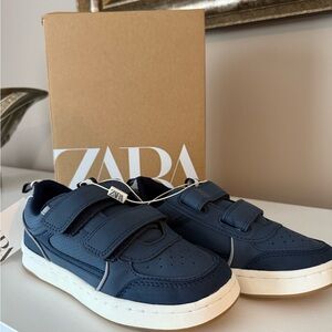 Zara Blue Sneakers Velcro Closure Casual